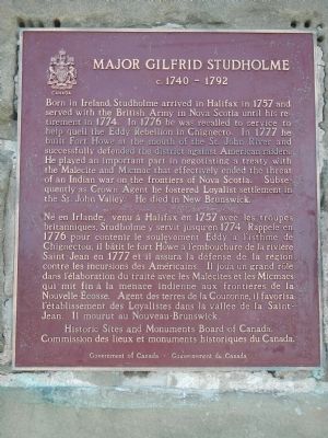 Major Gilfrid Studholme Marker image. Click for full size.