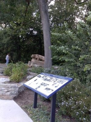 Nittany Lion Shrine and Marker image. Click for full size.