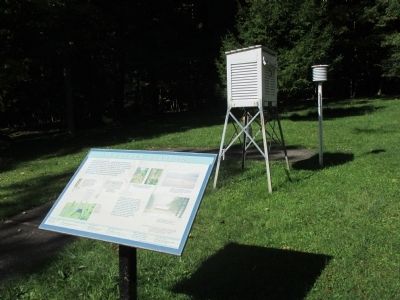 Weather Station Marker and Equipment image. Click for full size.