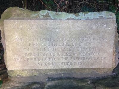 Old Cape Henry Lighthouse Marker. Click for full size. Old Cape Henry Lighthouse Marker image. Click for full size.