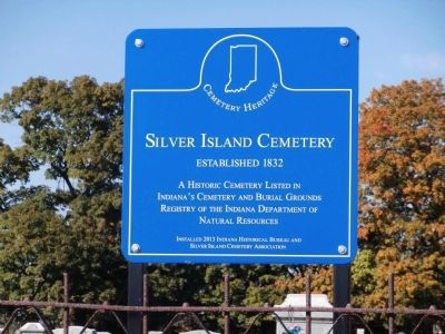 Silver Island Cemetery Marker. Click for full size. Silver Island Cemetery Marker image. Click for full size.