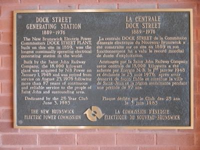 Dock Street Generating Station Marker image. Click for full size.