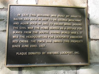Lockport YWCA Building Marker image. Click for full size.
