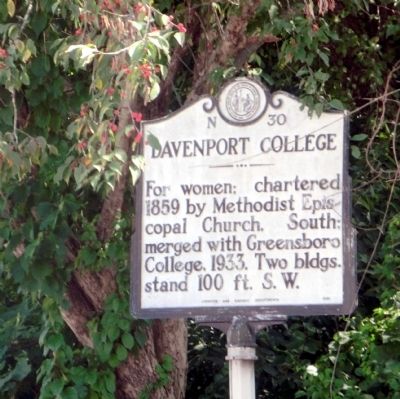 Davenport College Marker. Click for full size. Davenport College Marker image. Click for full size.