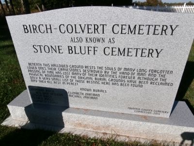 Birch - Colvert Cemetery Marker image. Click for full size.