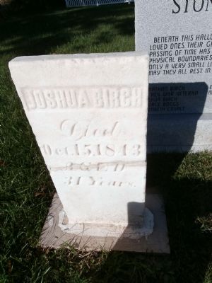 Joshua Birch - Cemetery Marker image. Click for full size.