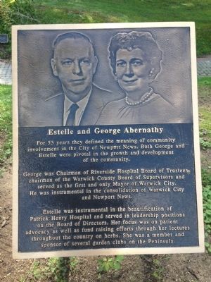 Estelle and George Abernathy Marker image. Click for full size.