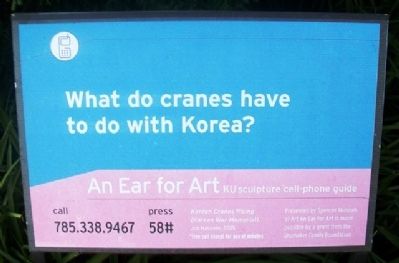 Korean War Memorial Crane Sculpture Cell Phone Description image. Click for full size.