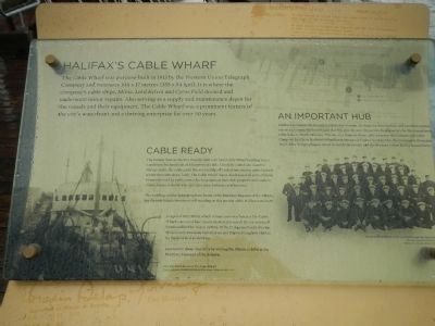 Halifax’s Cable Wharf Marker image. Click for full size.