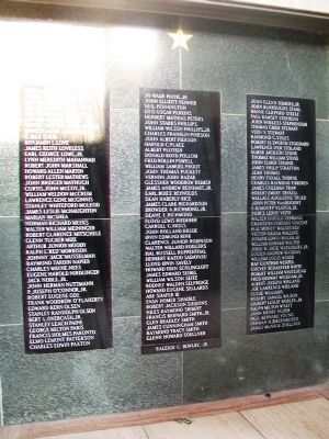 World War II Memorial Campanile Roll of Honored Dead image. Click for full size.