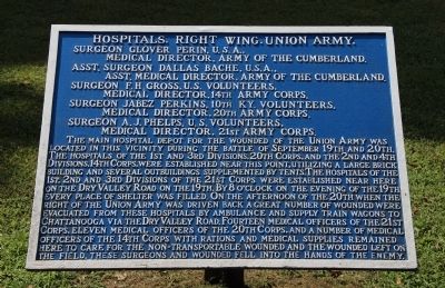 Hospitals, Right Wing, Union Army. Marker image. Click for full size.