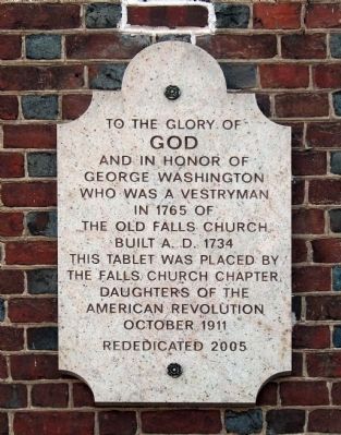 To The Glory of God and in Honor of George Washington Marker image. Click for full size.