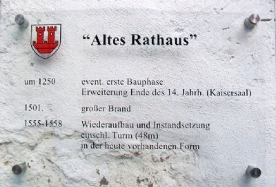 Altes Rathaus / Old Town Hall Marker image. Click for full size.
