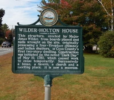 Wilder-Holton House Marker image. Click for full size.