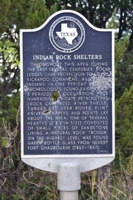 Indian Rock Shelters Marker image. Click for full size.