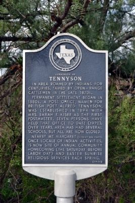 Community of Tennyson Marker. Click for full size. Community of Tennyson Marker image. Click for full size.