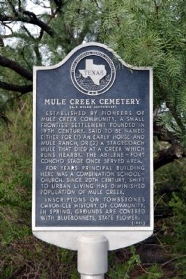 Mule Creek Cemetery Marker image. Click for full size.