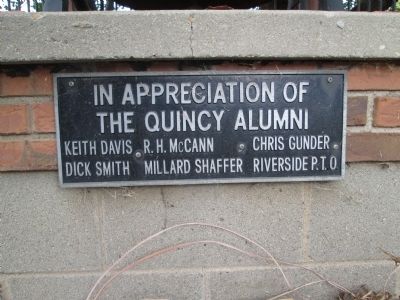 Old Quincy School Marker. Click for full size. Old Quincy School Marker image. Click for full size.