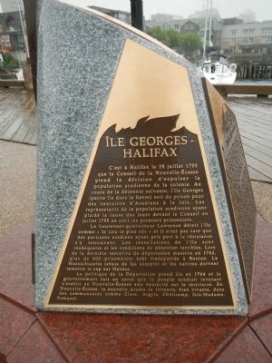 Île Georges - Halifax Marker. Click for full size. Île Georges - Halifax Marker image. Click for full size.
