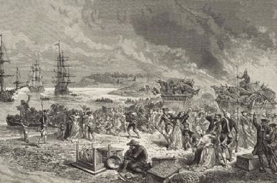 The Embarkation of the Acadians. Click for full size. The Embarkation of the Acadians image. Click for full size.