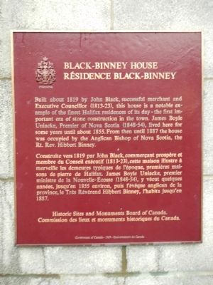 Black-Binney House Marker image. Click for full size.