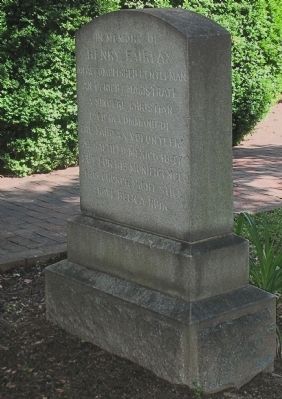 Henry Fairfax Marker. Click for full size. Henry Fairfax Marker image. Click for full size.
