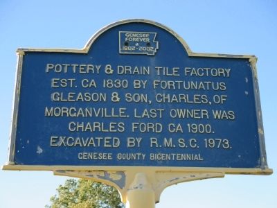 Pottery & Drain Tile Factory Marker image. Click for full size.