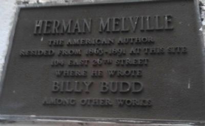 Herman Melville Marker. Click for full size. Herman Melville Marker image. Click for full size.
