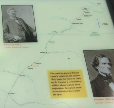 Close up of the map on the Pine Grove Camp Marker image. Click for full size.