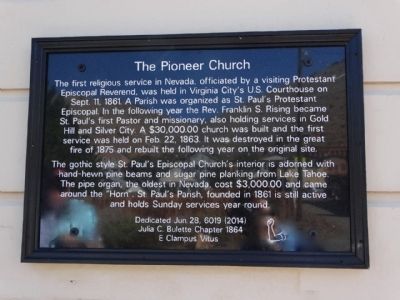The Pioneer Church Marker image. Click for full size.