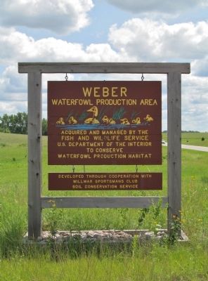 Weber Waterfowl Production Area Sign image. Click for full size.