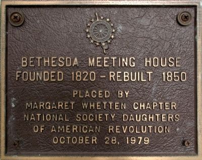 Bethesda Meeting House Marker image. Click for full size.