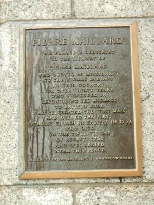 Pierre Maillard Marker. Click for full size. Pierre Maillard Marker image. Click for full size.