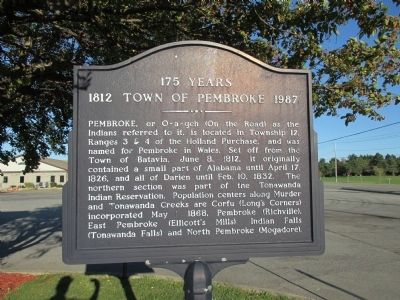 Town of Pembroke Marker image. Click for full size.