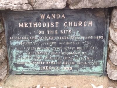 Wanda Methodist Church Marker image. Click for full size.