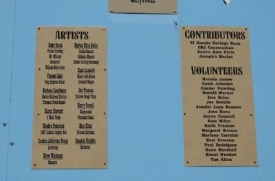 List of Artists, Contributors, and Volunteers image. Click for full size.