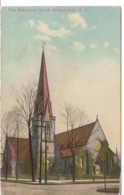 First Reformed Church of Schenectady Postcard image. Click for full size.