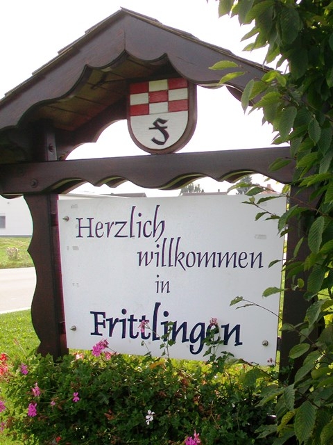 Welcome to Frittlingen Sign