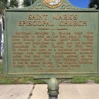 Saint Mark's Episcopal Church Marker. Click for full size. Saint Mark's Episcopal Church Marker image. Click for full size.