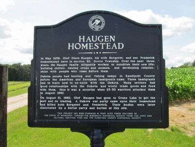 Haugen Homestead Marker image. Click for full size.