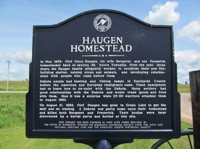 Haugen Homestead Marker image. Click for full size.
