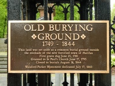 Old Burying Ground Marker. Click for full size. Old Burying Ground Marker image. Click for full size.