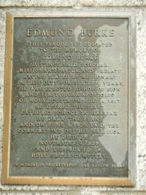 Edmund Burke Marker. Click for full size. Edmund Burke Marker image. Click for full size.