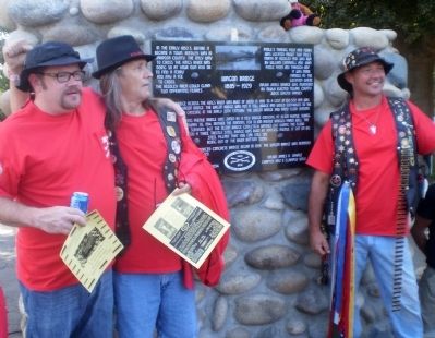 Wagon Bridge Marker Dedication. Click for full size. Wagon Bridge Marker Dedication image. Click for full size.