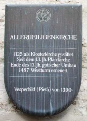 Allerheiligenkirche / All Saints Church Marker image. Click for full size.