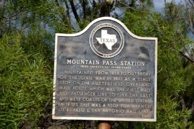 Mountain Pass Station Marker. Click for full size. Mountain Pass Station Marker image. Click for full size.