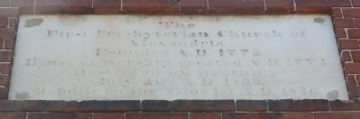 "Old Presbyterian Meeting House" - Marker Panel 1 image. Click for full size.