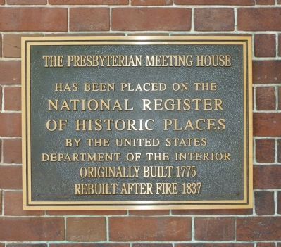 "Old Presbyterian Meeting House" Marker Panel 3 image. Click for full size.