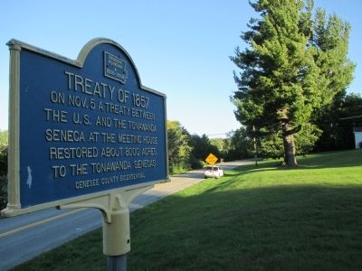 Treaty of 1857 Marker. Click for full size. Treaty of 1857 Marker image. Click for full size.