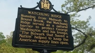 Watchung Ridge Marker image. Click for full size.